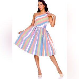 Belinda Dress (Sorbet) by Bettie Page Small Candy color pinup